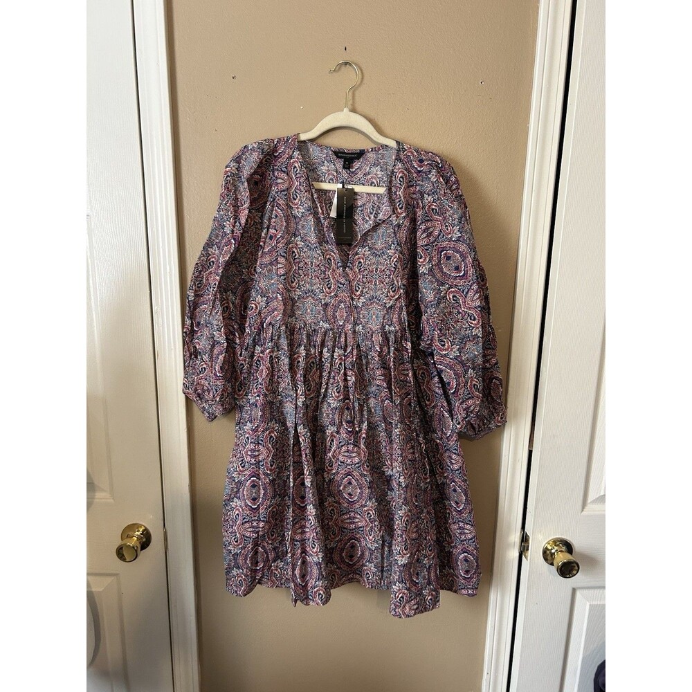 Banana Republic Paisley Boho Mini Balloon Sleeve Cottage Prairie NWT Medium